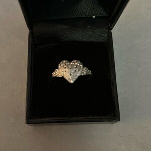 Diamond Heart Cluster Ring